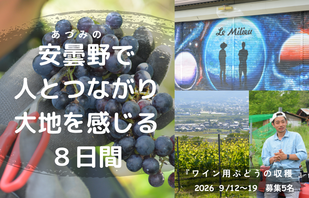 9/12〜19　ふるさとワーキングホリデー〜あづみの〜　参加者募集
